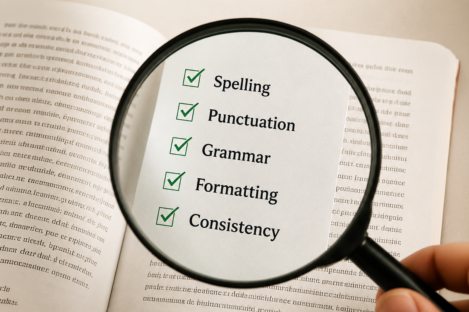 Proofreading and final quality check before publication